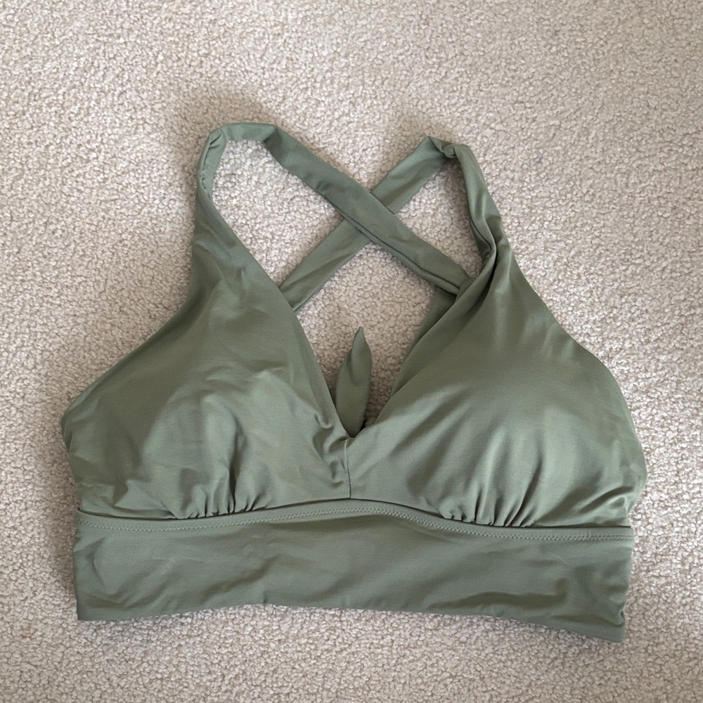 Athleta Sage Green Swim Top